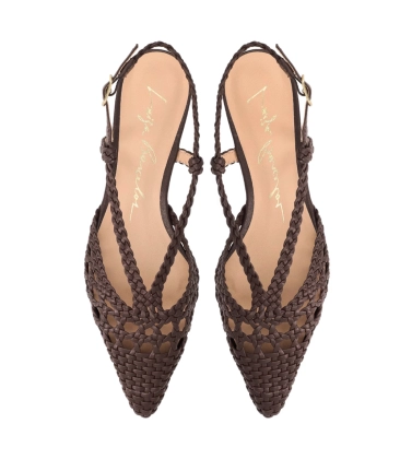 SAPATILHA SLINGBACK LUIZA BARCELOS MARROM