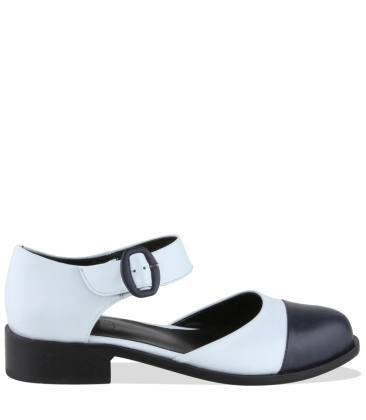 SAPATO BONECA SALTO BAIXO GABI MANOLITA AZUL