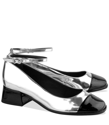 SAPATO SALTO BAIXO BONECA DOROTHY SCHUTZ PRATA