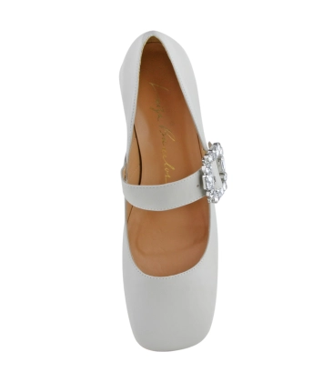 SAPATO SALTO BAIXO MARY JANE LUIZA BARCELOS CINZA