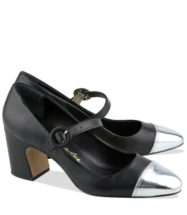 SAPATO SALTO MÉDIO LUIZA BARCELOS PRETO