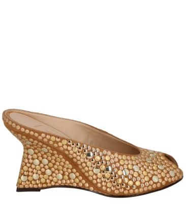 SCARPIN ANABELA SALTO ALTO LUIZA BARCELOS CARAMELO