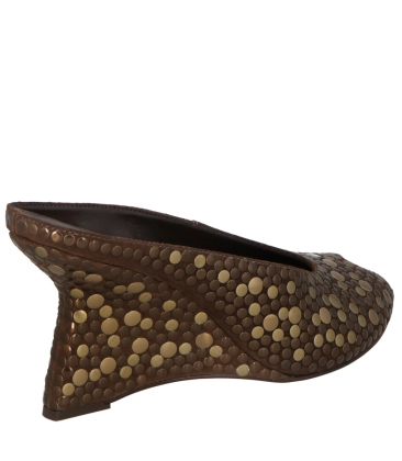 SCARPIN ANABELA SALTO ALTO LUIZA BARCELOS MARROM