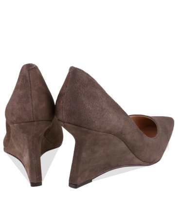 SCARPIN ANABELA SALTO ALTO LUIZA BARCELOS MARROM