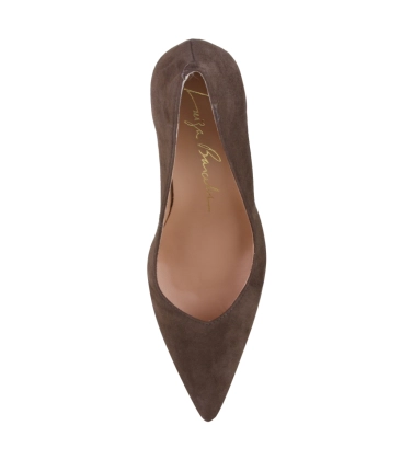 SCARPIN ANABELA SALTO ALTO LUIZA BARCELOS MARROM