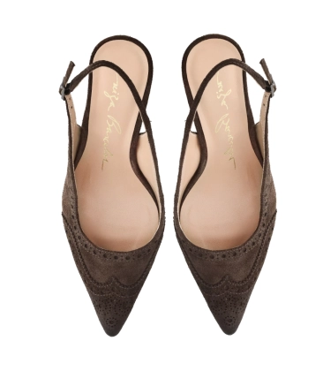 SCARPIN SALTO ALTO ANABELA SLINGBACK LUIZA BARCELOS MARROM