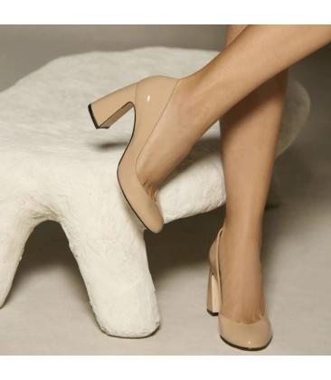 SCARPIN SALTO ALTO GAYA PAULA TORRES BEGE