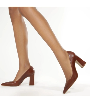 SCARPIN SALTO ALTO MICAM SCHUTZ MARROM