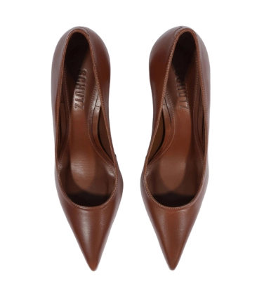 SCARPIN SALTO ALTO MICAM SCHUTZ MARROM