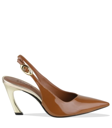 SCARPIN SALTO ALTO SLINGBACK SCHUTZ CARAMELO