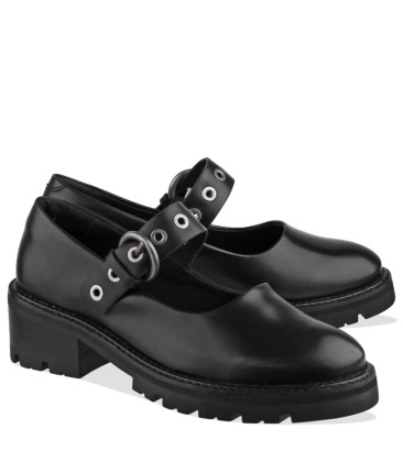 SCARPIN SALTO MÉDIO BONECA MAJU PAULA TORRES PRETO