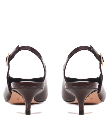 SCARPIN SALTO BAIXO LIZ PAULA TORRES MARROM