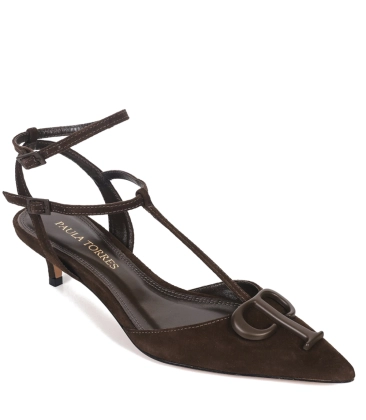 SCARPIN SALTO BAIXO PAULA PAULA TORRES MARROM