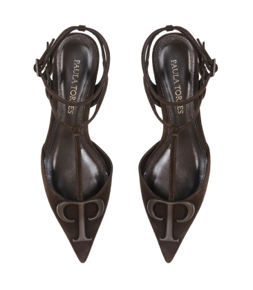 SCARPIN SALTO BAIXO PAULA PAULA TORRES MARROM