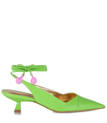 SCARPIN SALTO BAIXO THÁSSIA NAVES LUIZA BARCELOS VERDE | Acquarela Shop