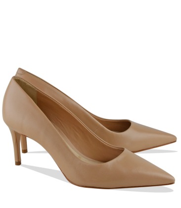 SCARPIN SALTO MÉDIO LENA SCHUTZ BEGE