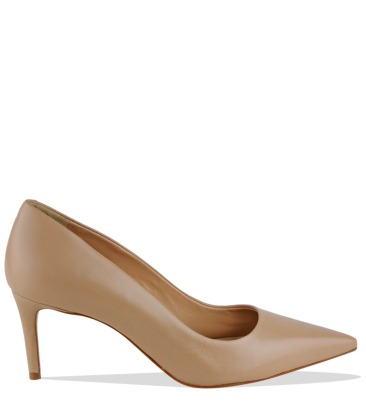 SCARPIN SALTO MÉDIO LENA SCHUTZ BEGE