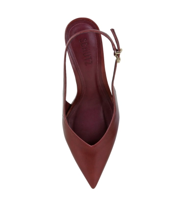 SCARPIN SALTO MÉDIO SLINGBACK ABBIF BUCKLE SCHUTZ VINHO