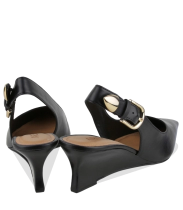 SCARPIN SALTO MÉDIO SLINGBACK ANABELA AREZZO PRETO