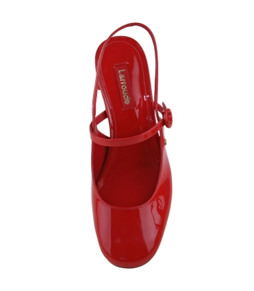 SCARPIN SALTO MÉDIO SLINGBACK GEORGINA LARROUDÉ VERMELHO