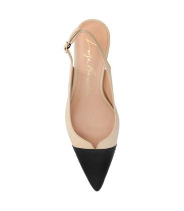 SCARPIN SALTO MÉDIO SLINGBACK LUIZA BARCELOS BEGE