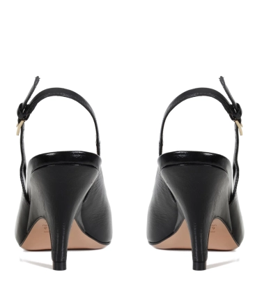 SCARPIN SALTO MÉDIO SLINGBACK OLGA PAULA TORRES PRETO
