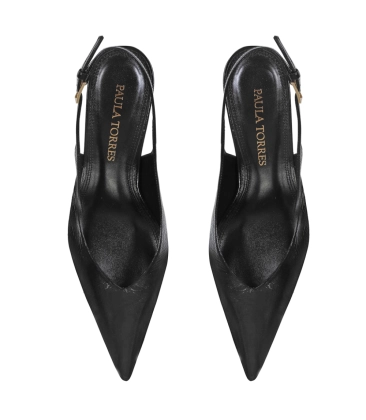 SCARPIN SALTO MÉDIO SLINGBACK OLGA PAULA TORRES PRETO