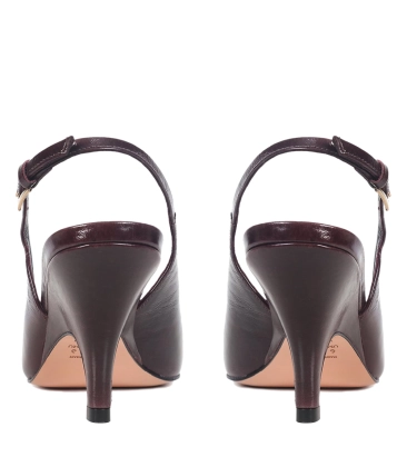 SCARPIN SALTO MÉDIO SLINGBACK OLGA PAULA TORRES VINHO