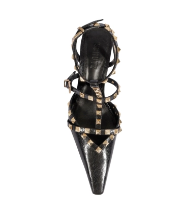 SCARPIN SALTO MÉDIO STUDS MIORLE SCHUTZ PRETO