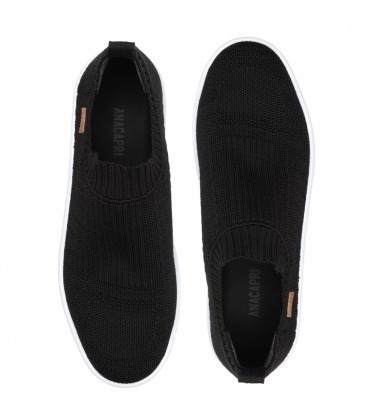 Knit Anacapri Preto Tenis Slip On Anacapri TÊNIS SLIP ON KNIT
