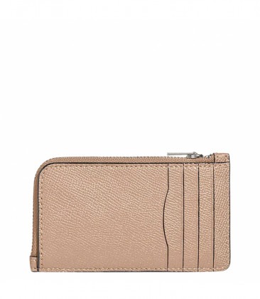 PORTA CARTÃO COACH NEW YORK SMALL ZIP TAUPE