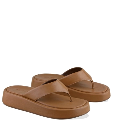 SSANDÁLIA SALTO BAIXO FLATFORM BENTANA BEGE