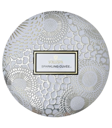 VELA AROMÁTICA LATA 3 PAVIOS 60H SPARKLING CUVEE VOLUSPA