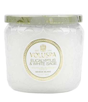 VELA AROMÁTICA POTE VIDRO +35H EUCALYPTUS & WHITE SAGE VOLUSPA