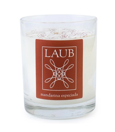VELA AROMÁTICA COPO CLÁSSICO VIDRO MANDARINA ESPECIADA LAUB
