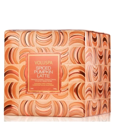 VELA AROMÁTICA COPO VIDRO CLÁSSICO 60H SPICED PUMPKIN LATTE VOLUSPA
