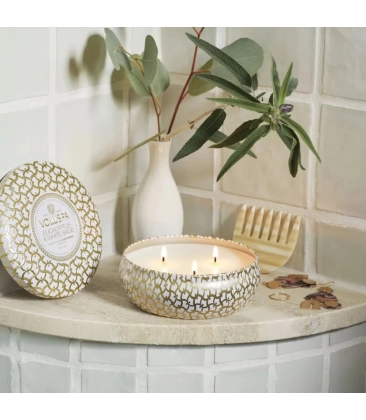 VELA AROMÁTICA LATA 3 PAVIOS 60H EUCALYPTUS & WHITE SAGE VOLUSPA