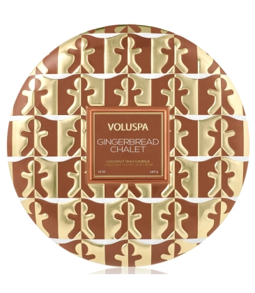 VELA AROMÁTICA LATA 3 PAVIOS 60H GINGERBREAD CHALET VOLUSPA