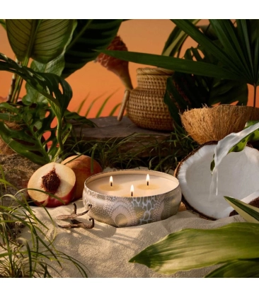 VELA AROMÁTICA LATA 3 PAVIOS 60H TAHITIAN COCONUT VANILLA VOLUSPA