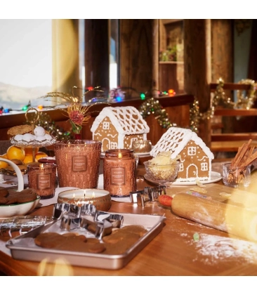 VELA AROMÁTICA POTE VIDRO G 100H GINGERBREAD CHALET VOLUSPA