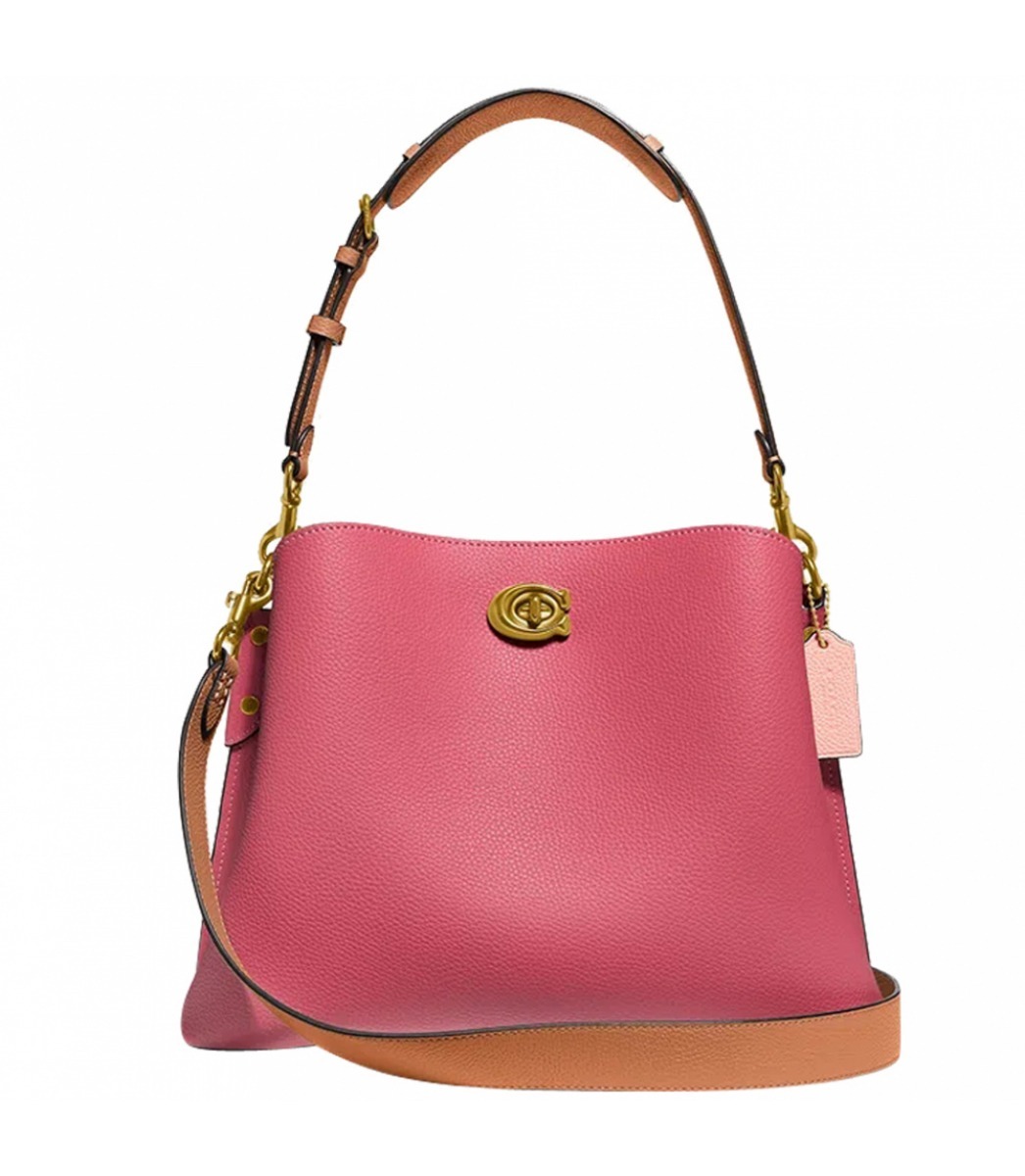 coach shoulder bolsa red
