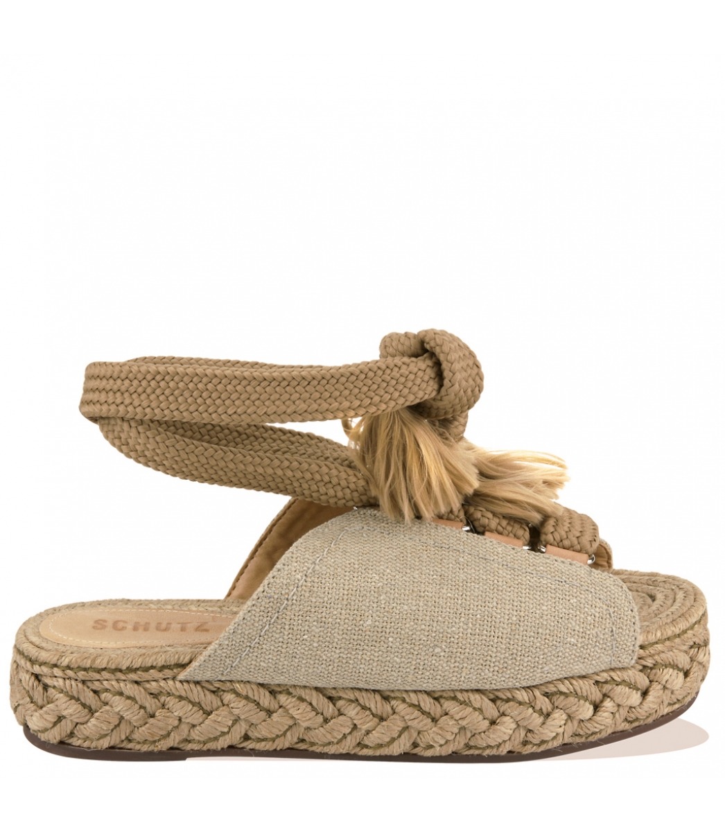 sandalia flatform salto baixo