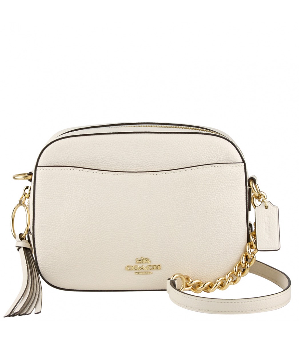 coach mini camera bolsa white