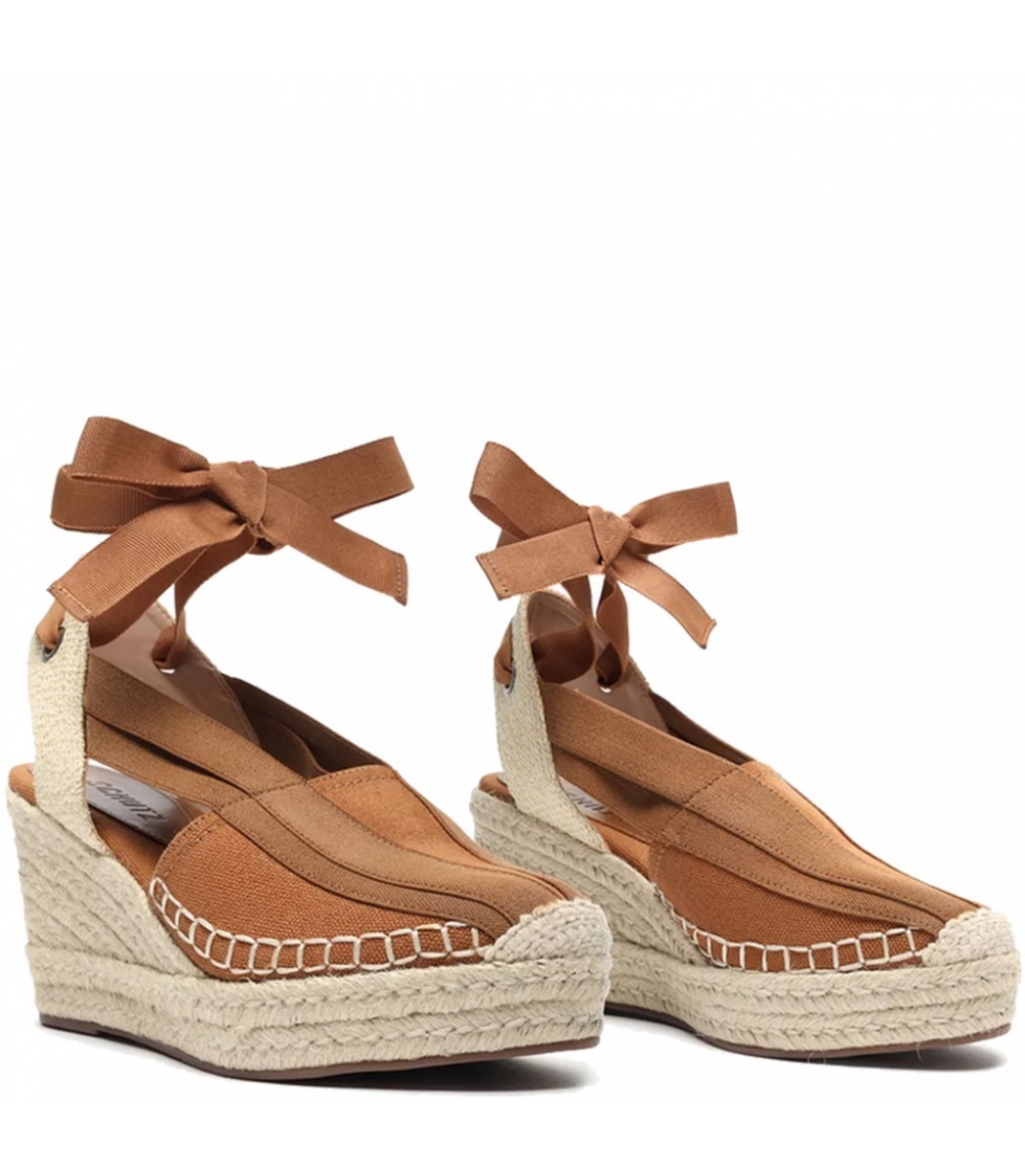 SANDÁLIA ANABELA FRESH SCHUTZ MARROM | Acquarela Shop