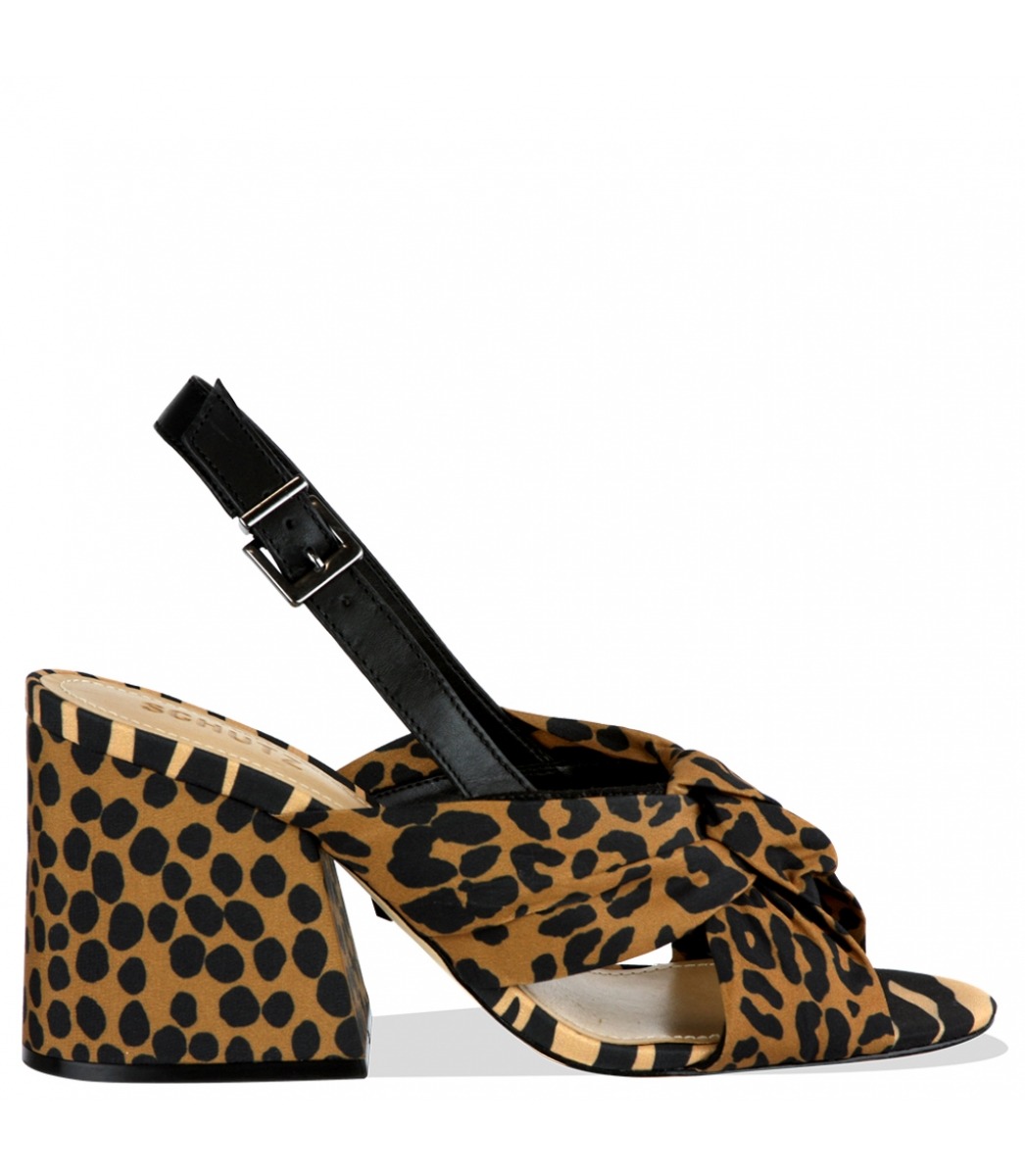 SANDÁLIA SALTO MÉDIO ANIMAL PRINT SCHUTZ | Acquarela Shop