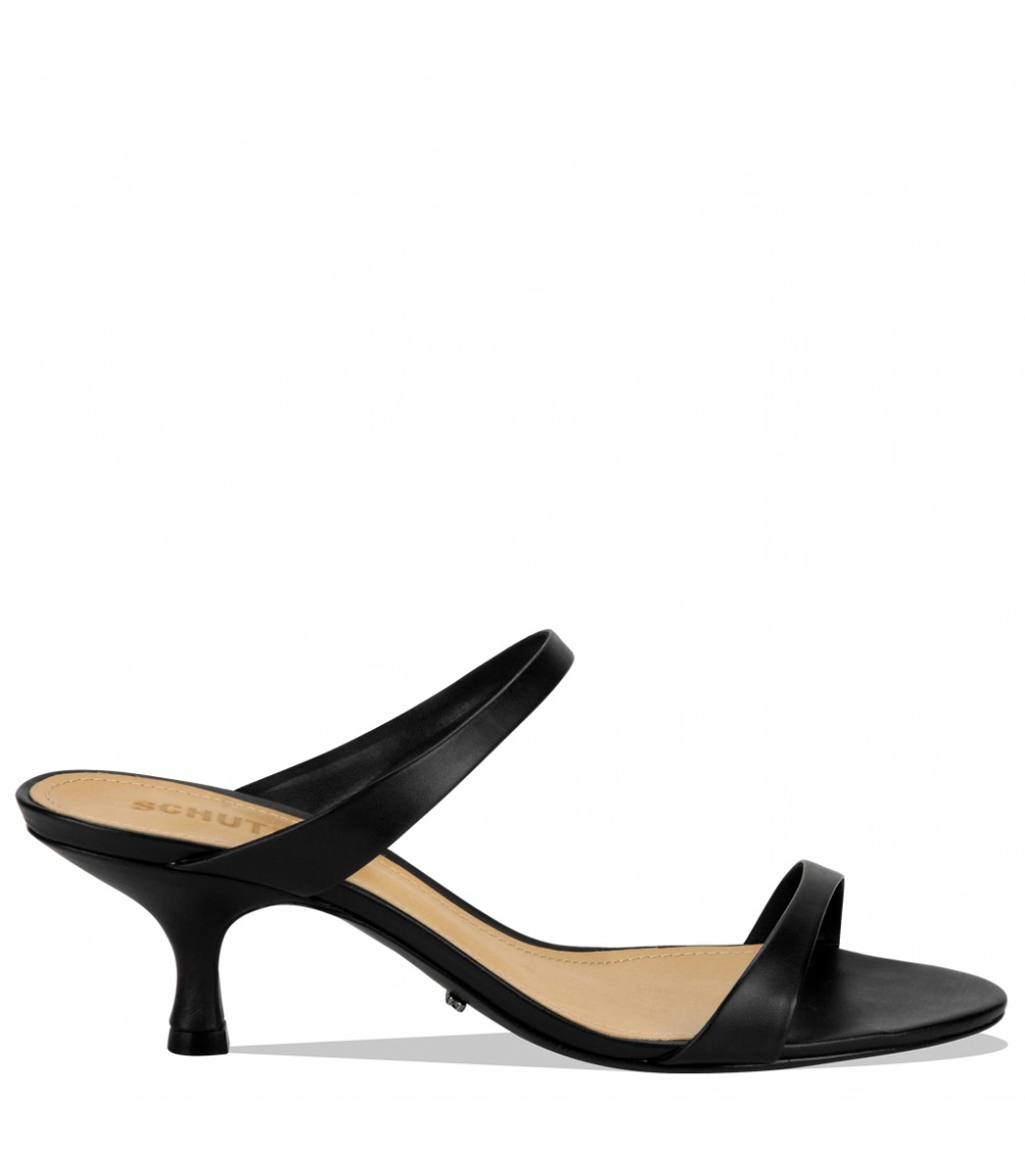 Sandália Tamanco Clog Schutz Logo Cortiça Preto | Schutz