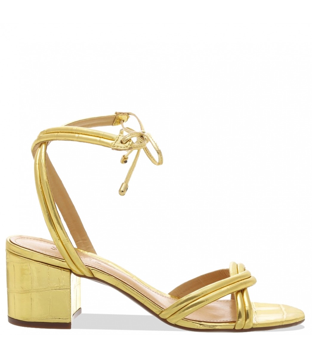 sandália schutz dourada