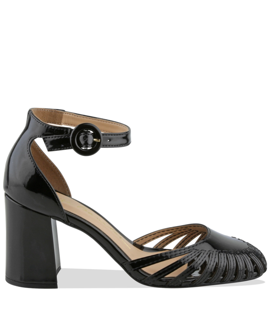 SAPATO DORSEY SALTO MÉDIO LUIZA BARCELOS PRETO | Acquarela Shop