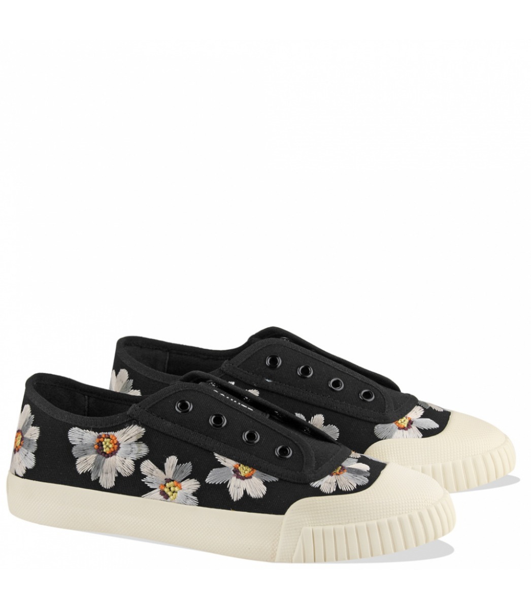 TÊNIS LONA SMASH FLORAL SCHUTZ PRETO | Acquarela Shop