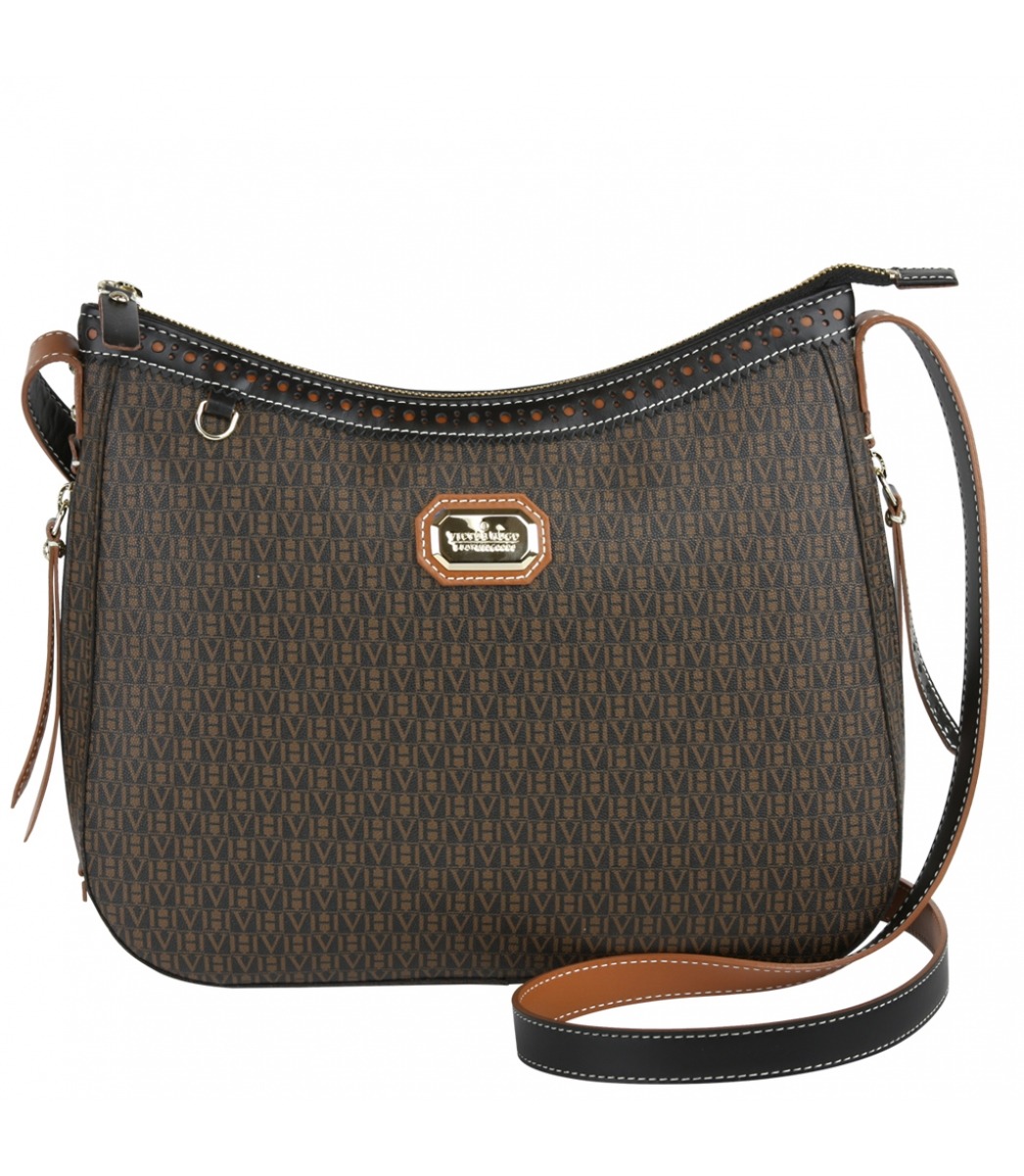 VH SIERRA DOUBLE ZIPER MARROM/PRETO BOLSA VICTOR H | Acquarela Shop